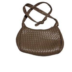 Meyers Vintage Woven Leather Shoulder Hobo Bag